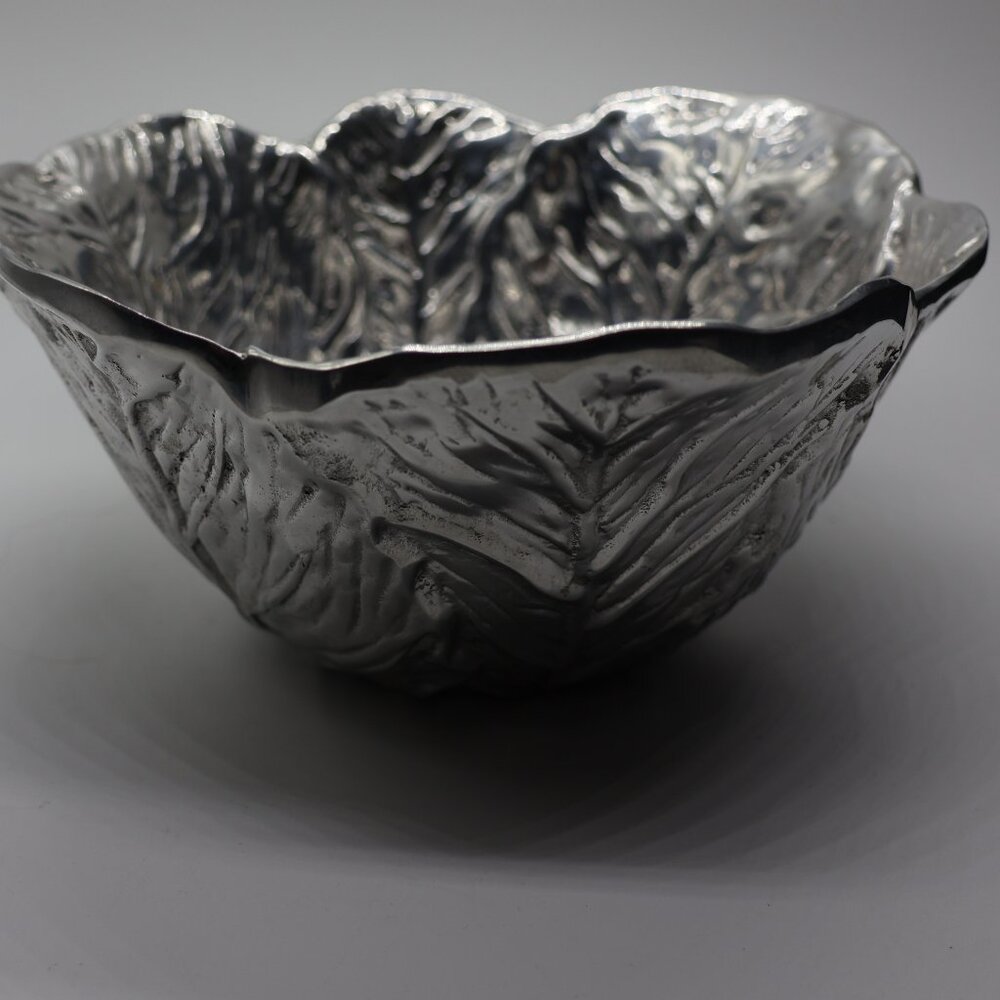 Gorgeous Metal Lettuce Bowl - Might Be New!